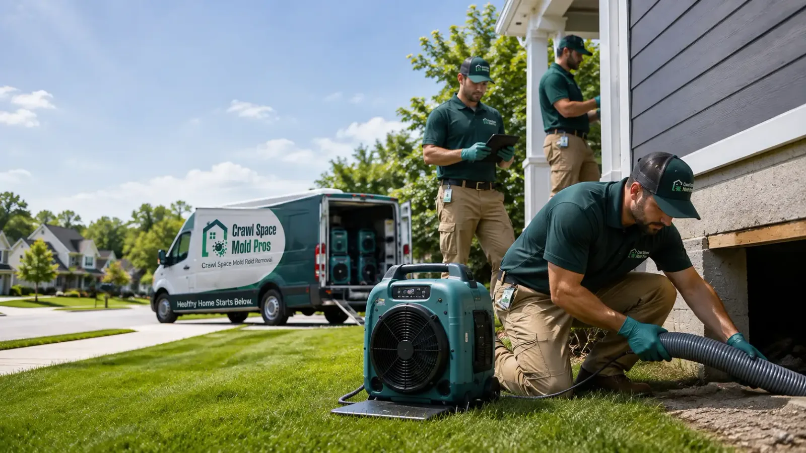 Crawl Space Mold Removal in Center Line, MI
